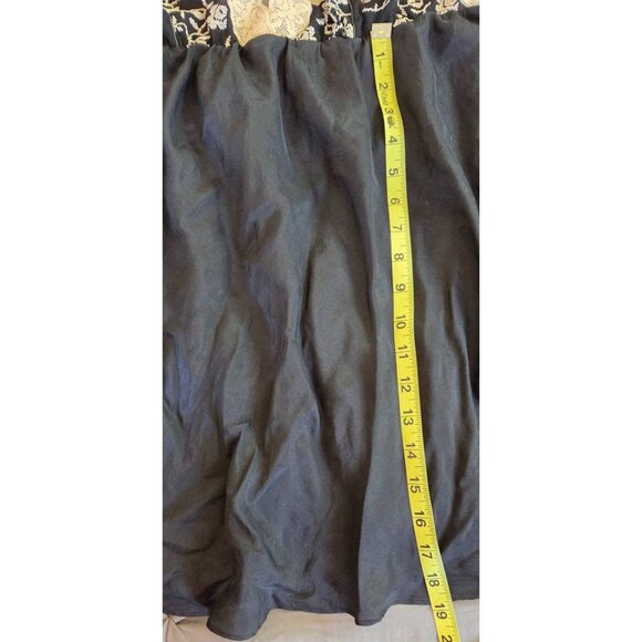 Victorias Secret Black Silk Babydoll Lingerie Large Cross-Stitch Cups Straps - Picture 8 of 8